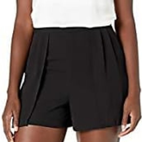 NWT BCBGMAXAZRIA Silk Georgette pleated Short Sz L - Picture 3 of 15